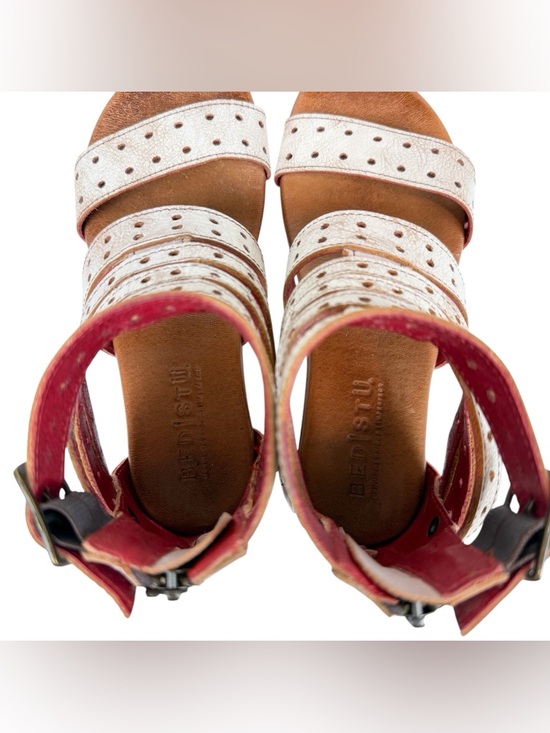 Bed Stu Artemis Gladiator Sandals Nectar Lux Ivory Distressed Leather Size 5.5 main image 9
